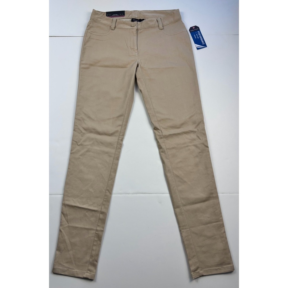 NWT Nautica School Uniform Khaki Performance Easy Care Pants Sz 3 Small NUFBC030